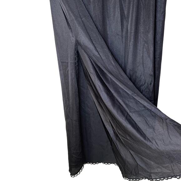 Wondermaid Black Long Lace Slip Skirt Made in USA Size XL - Picture 2 of 5